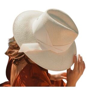 VERONICA BEARD & FREYA Gardenia Straw Sun Hat Gardenia Light Pink Small/medium